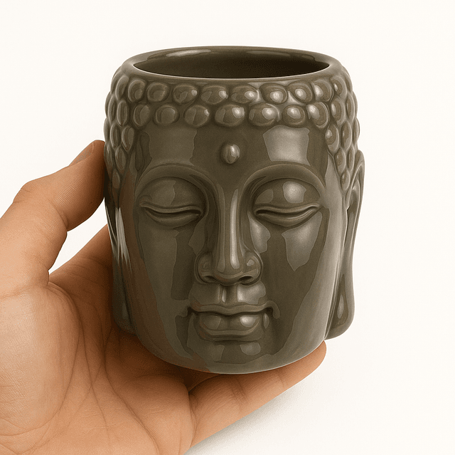 Buddha Wax Burner (Dark Grey/Brown)